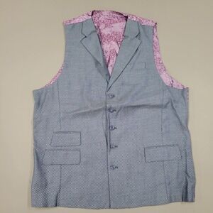 Rossi Man blue suit vest size 46L Large